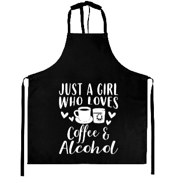 Discover Coffee And Alcohol Apparel Funny Coffee Lover Aprons