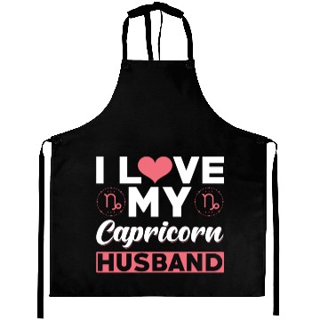 Discover I love my Capricorn Husband Aprons