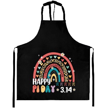 Discover Rainbow Happy Pi Day Mathematic Math Teacher Retro Aprons