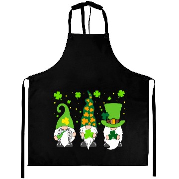 Discover St Patrick'S Day Three Gnomes Shamrock Irish Aprons