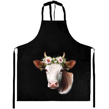 Discover Cow Sunflower Flower Sunshine Wos Aprons