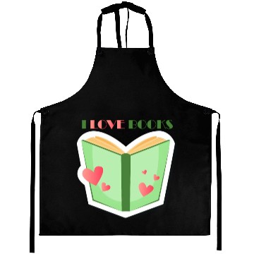 Discover I Love Boo Reading Book Typography Store Aprons