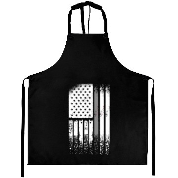 Discover Correctional Officer - Us Flag Thin Silver Line Aprons