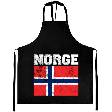 Discover Norge Flag Norwegian Flag Aprons