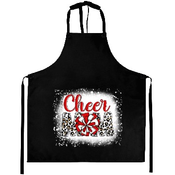 Discover Cheer Mom Leopard Cheerleader Bleached Mother Aprons