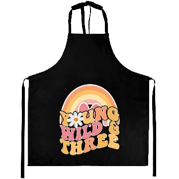 Discover Daisy Birthday Young Wild 3 Boho 3rd Birthday Aprons
