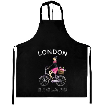 Discover London England Biking Bicycling Aprons