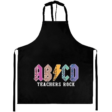 Discover Teacher Abcd Roc Colorful Leopard in Aprons
