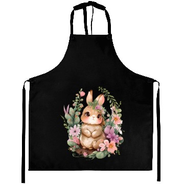 Discover Happy Bunny Flower Easter Bunny Rabbit Aprons