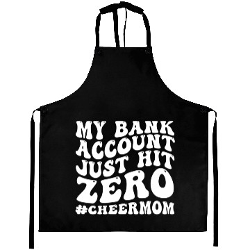 Discover My Bank Acco Just Hit Zero Cheer Mom Groovy Aprons