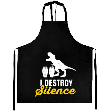 Discover T-Rex Conga Drum Player Drummer Percussion Music Aprons