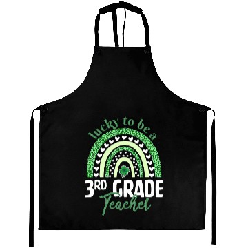 Discover Lucky To Be A 3Rd Grade Teacher St Patric Day Leop Aprons