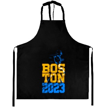 Discover 2 Sided Boston 2023 Marathon Training Qualified Aprons