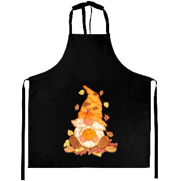 Discover Fall Gnome Autumn Leaves Funny Halloween Pumpkins Aprons
