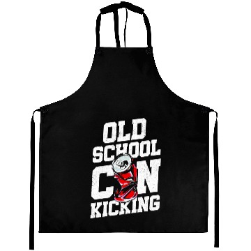 Discover Old School Can Kicking Street Game 90s Kid Aprons