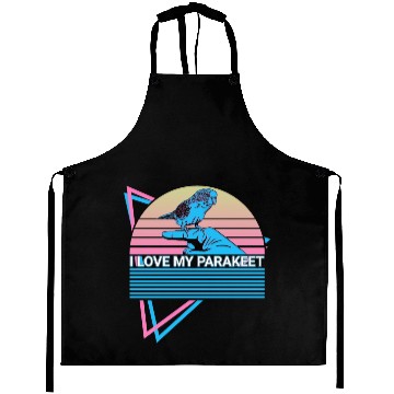 Discover Budgie Parakeet Retro Aprons