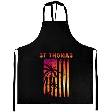 Discover St Thomas Us Virgin Islands Patriotic Flag Aprons