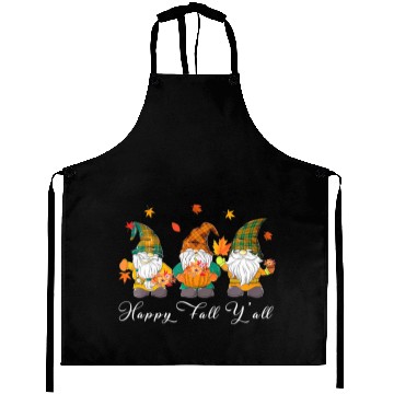 Discover Happy Fall Y'all Thanksgiving Gnome Pumpkin Aprons