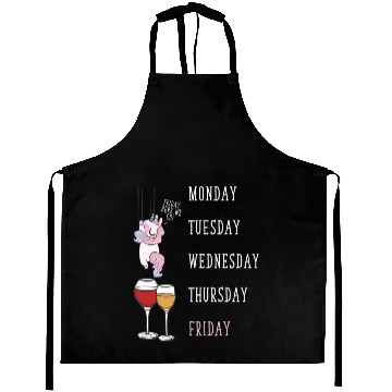 Discover Party Unicorn Wine Lover Funny Weekend Party Aprons