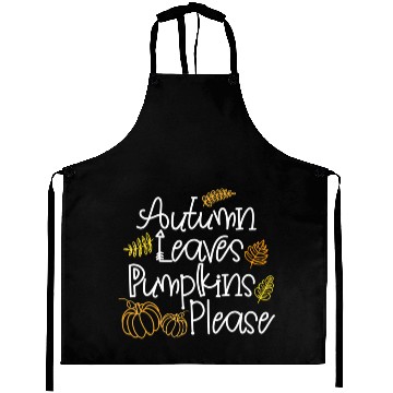 Discover Autumn Leaves Pumpkins Please Thanksgiving Fall Aprons