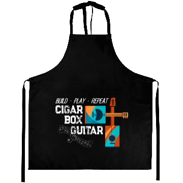 Discover Guitar Player Cigar Box Guitar Guitarist Bassist Aprons