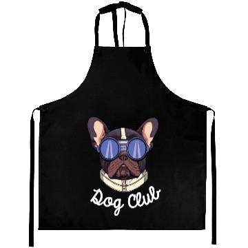 Discover Frenchie Dog Club Pilot Dog Lover Frenchie Aprons