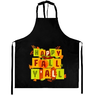 Discover Autumn Quote Happy Fall Y'all Leaves Fall Aprons