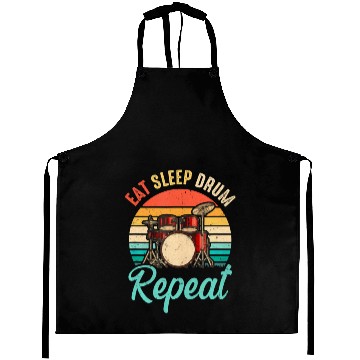 Discover Eat Sleep Drum Repeat Drummer Drumming Band Lover Aprons