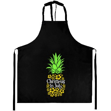 Discover Christmas In July Funny Summer Vacation Pineapple Aprons