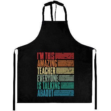 Discover Vintage Teacher Profession Gift Retro Aprons