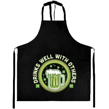 Discover Drin Well With Others St Patrick'S Day Drinking Aprons