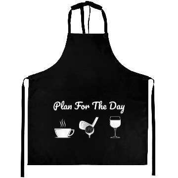 Discover Plan For The Day Drink Coffee Play Golf Drink Wine Aprons