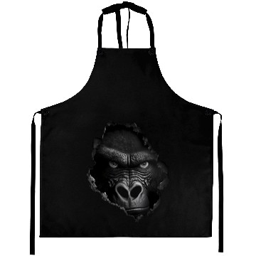 Discover Gorilla Face Wall Animal Print Animal Aprons
