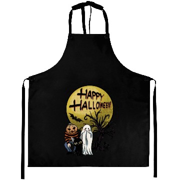 Discover Happy Halloween Friends Aprons