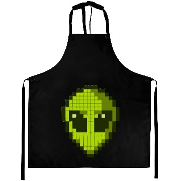 Discover Green Alien Face Aprons