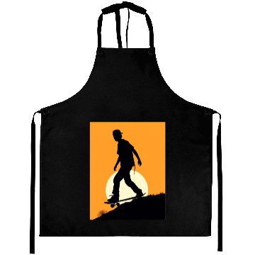 Discover Skateboarding Skateboarder Skater Silhouette Aprons