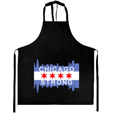 Discover Chicago Strong Chitown City yline Flag Aprons