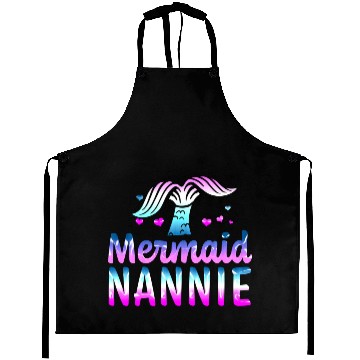 Discover Mermaid Nannie Grandma For Mothers Day Aprons