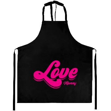 Discover I Love Mommy Vintage Typography Mothers Day Mom Aprons