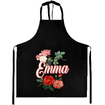 Discover Emma Name With Flowers Aprons