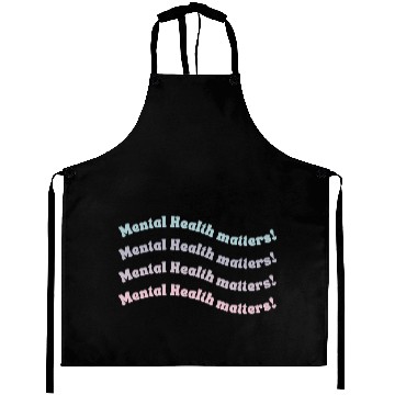 Discover Mental Health Matters | Wavy Retro French Gray Aprons