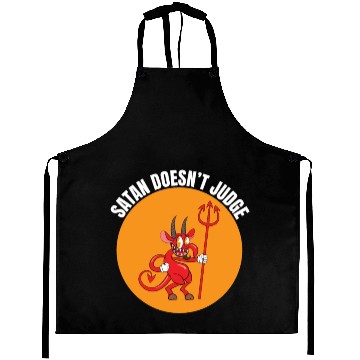 Discover Funny Hail Gay Satan Lgbt Goth Gay Pride Baphomet Aprons