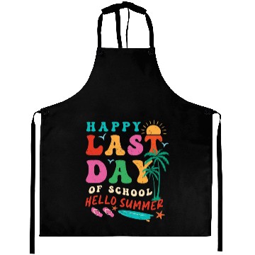 Discover Groovy Happy Last Day of School Teacher Student Aprons