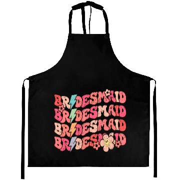 Discover Groovy Bridesmaid Wedding Bride Bachelorette Party Aprons