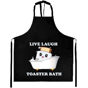 Discover Live Laugh Toaster Bath Saying Aprons
