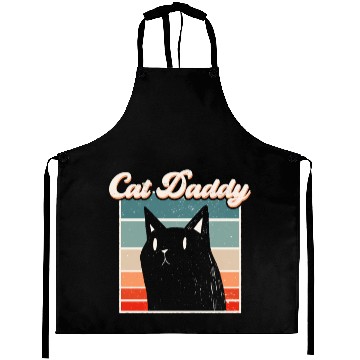Discover Cat Daddy Synthwave Aprons