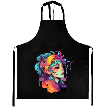 Discover Colorful Beauty Vibrant Watercolor Aprons