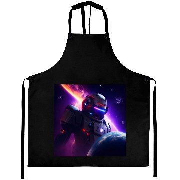 Discover Evil Robot Attacking a Planet Aprons