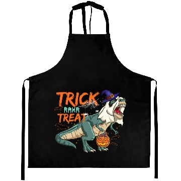 Discover Trick Or Treat Saurus With Pumpkin Halloween Aprons