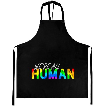Discover We're all human Rainbow LGBT Pride Aprons